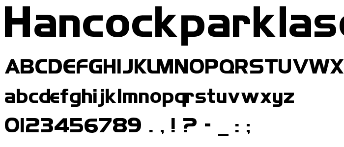 HancockParkLaser Park Bold Laser:2/3/89 3:53:05 PM font